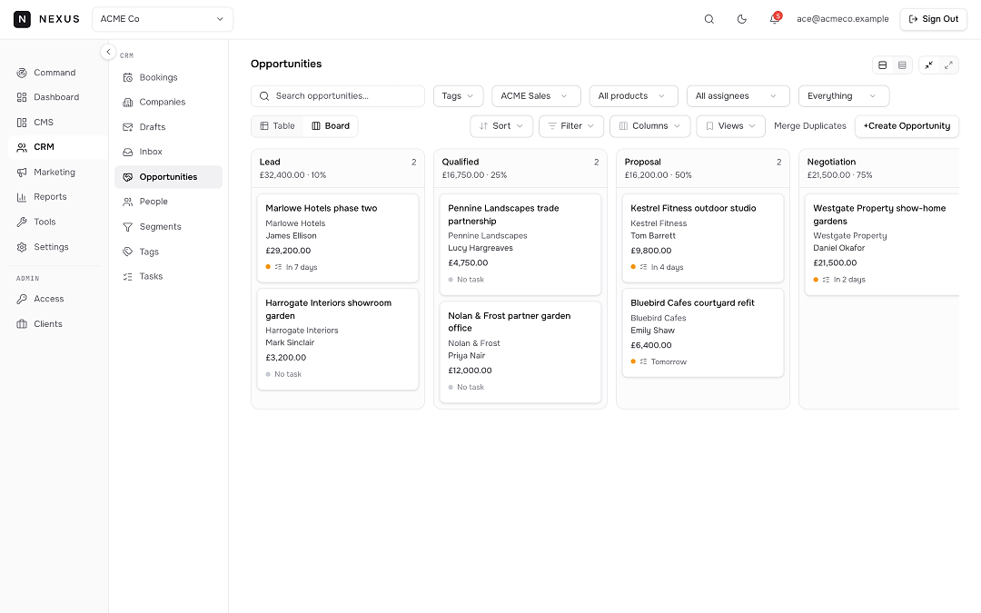 Product walkthrough, desktop
