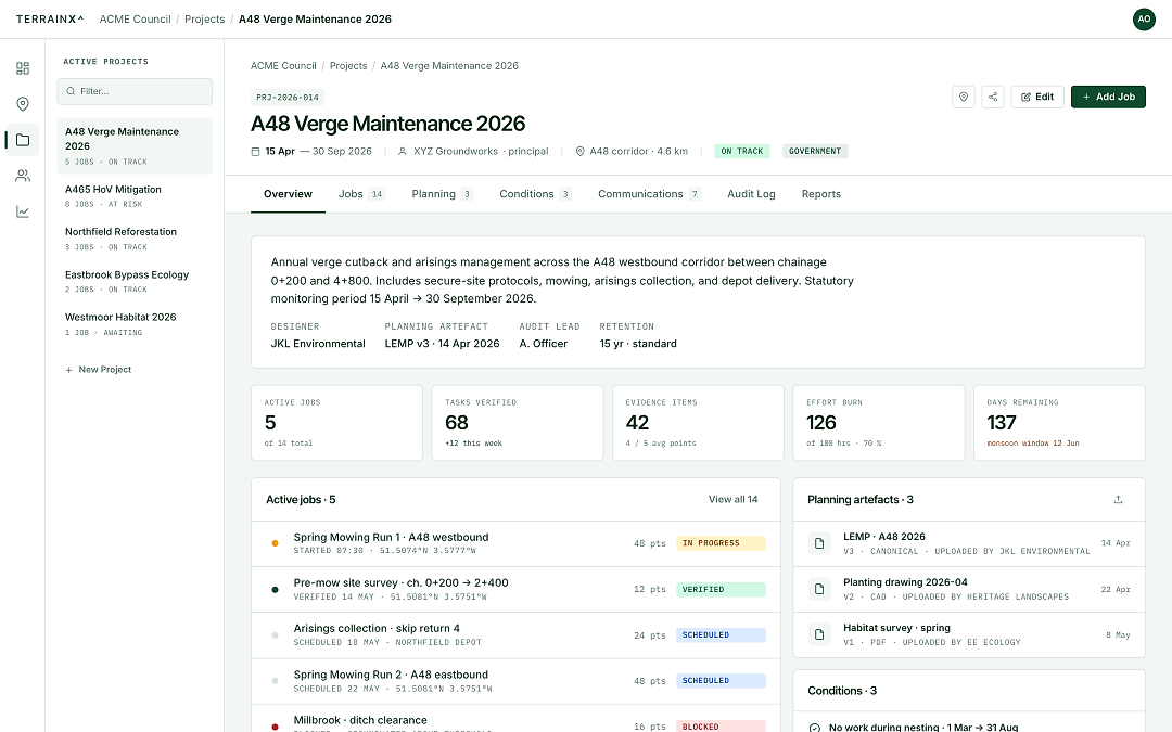 TerrainX, workflow, desktop
